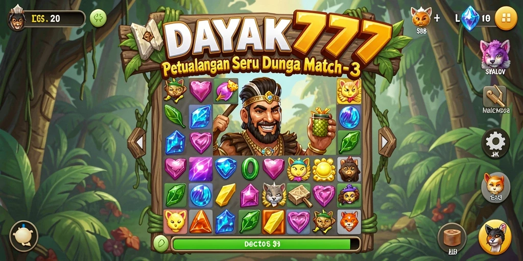 Gameplay seru dengan kombinasi elemen warna-warni dalam DAYAK777.