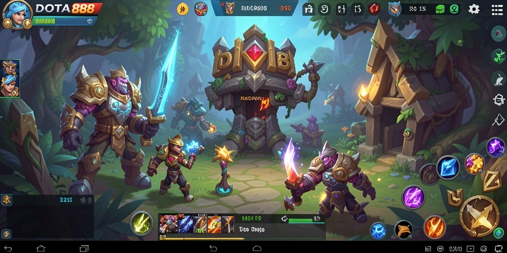 Gambaran gameplay DOTA88 yang menegangkan dan penuh aksi RPG.