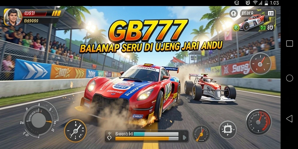 Gameplay GB777 menampilkan adrenalin balapan yang tinggi.