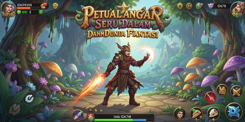 Gameplay seru dalam ID678 yang penuh petualangan RPG.