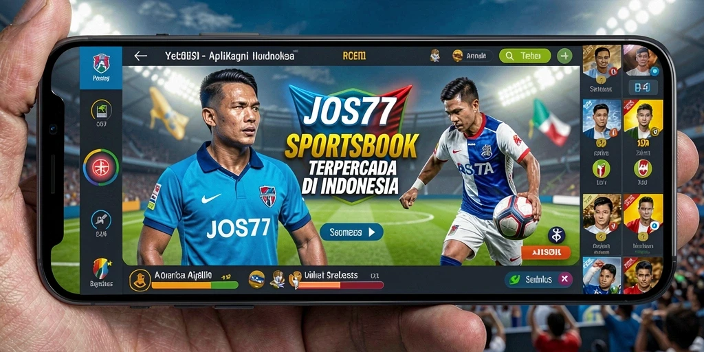 Screenshot utama JOS77 menampilkan antarmuka taruhan olahraga yang dinamis.