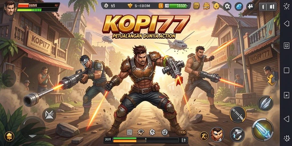 Tampilan menegangkan dalam KOPI77 saat bertempur di arena aksi.