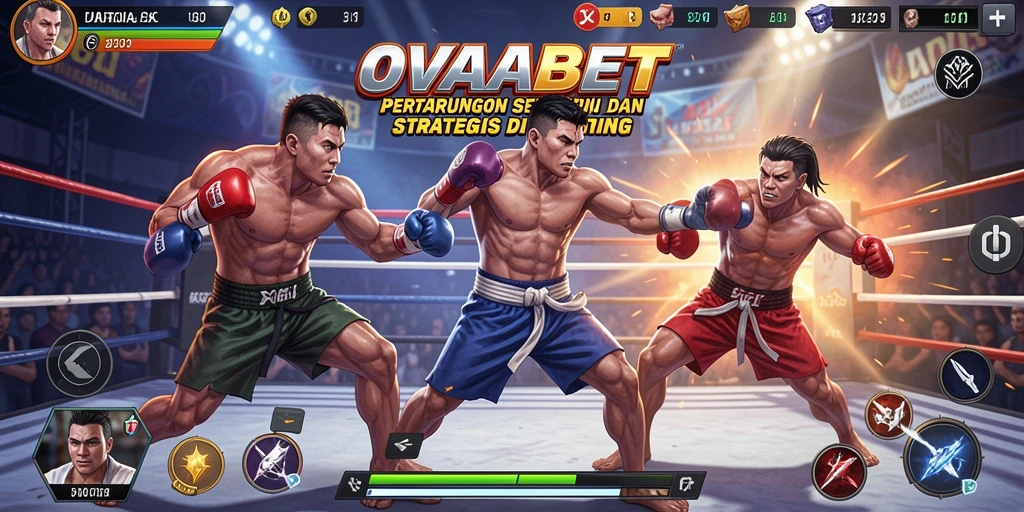 Tampilan aksi intens dan karakter unik dalam permainan Fighting.