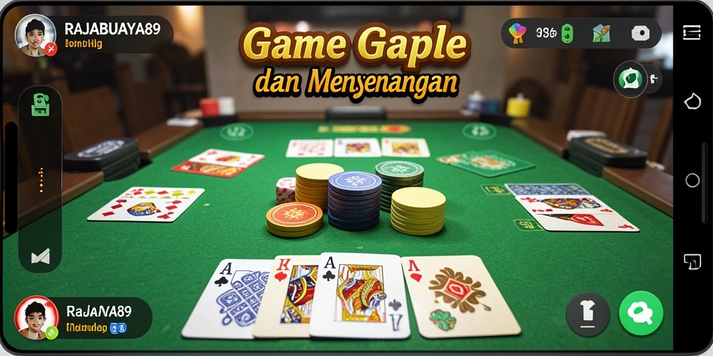 Screenshot permainan Gaple seru dari RAJABUAYA89.