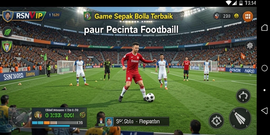 Tampilan gameplay RSNVIP yang intens dan seru dalam aksi sepak bola.