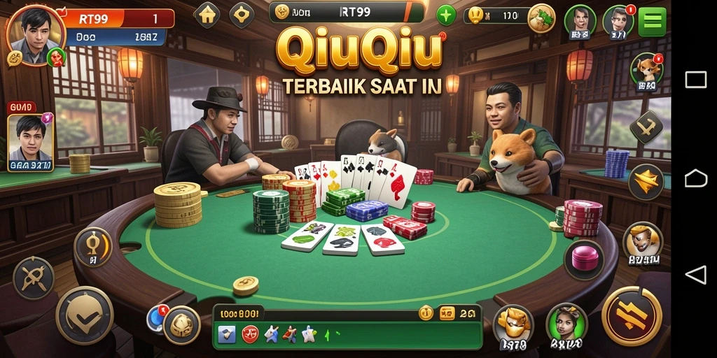 Tampilan gameplay seru di RT99 saat bermain QiuQiu.
