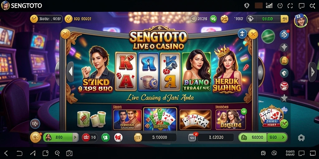 Tampilan gameplay yang mengesankan dari SENGTOTO menunjukkan dealer profesional di kasino langsung.