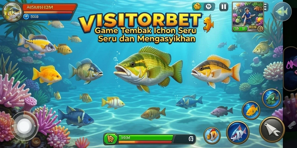 Screenshot gameplay Tembak Ikan VISITORBET yang menarik dan penuh aksi.